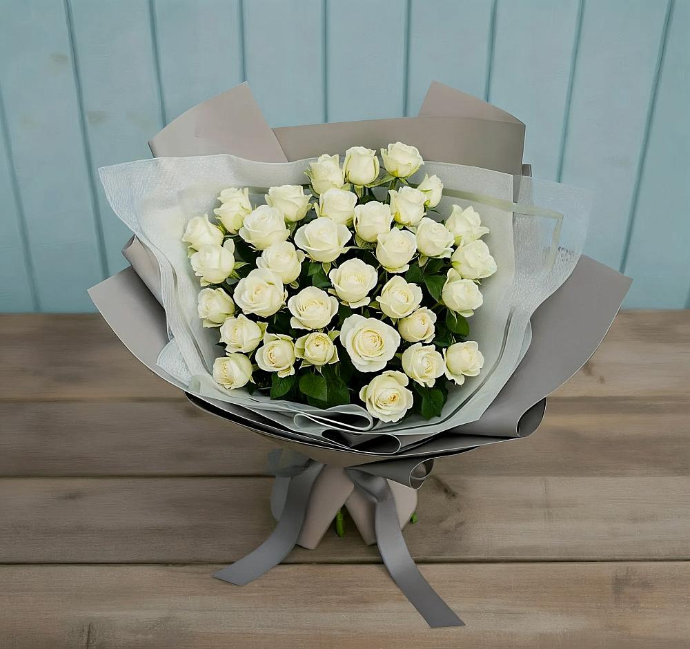 Букет Белоснежная нежность в Александровское Томской области