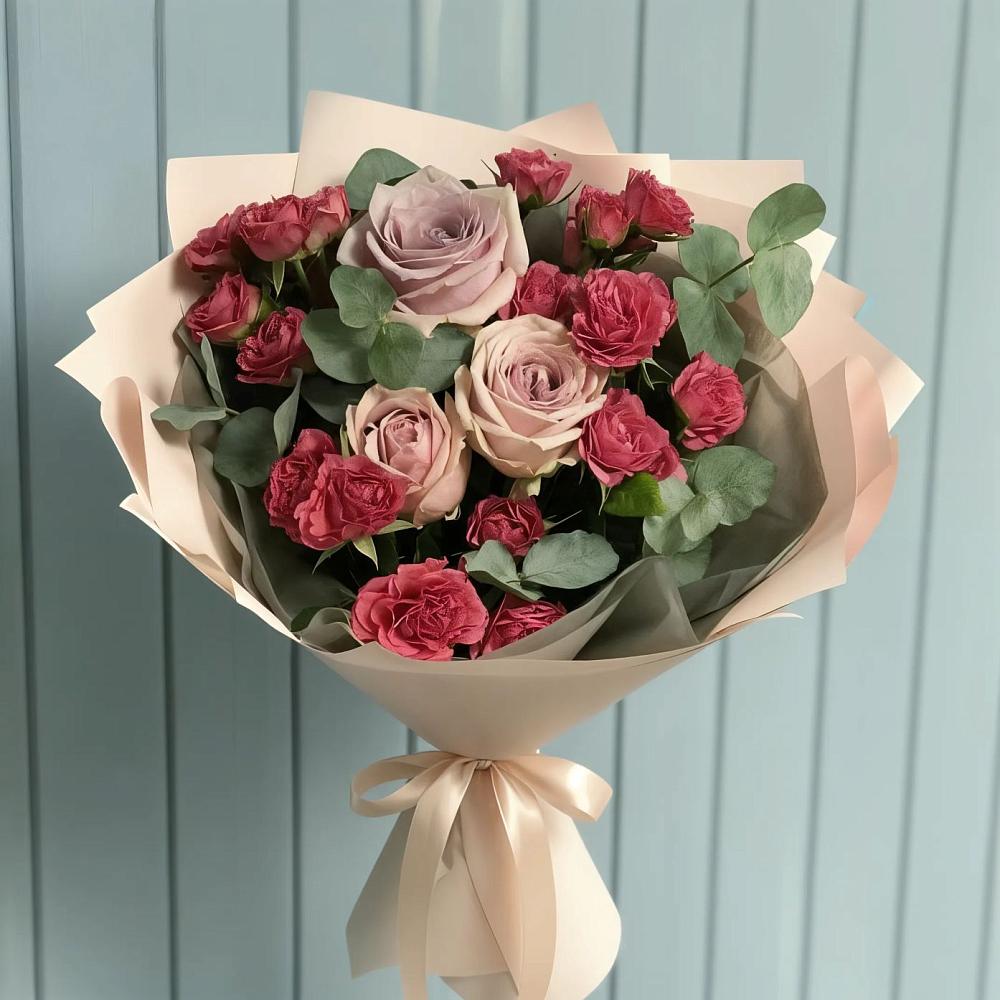 Букет цветов из: Гвоздики и Розы в Александровское Томской области