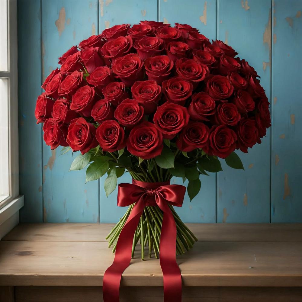 Букет Красные розы Блэк Меджик в Александровское Томской области