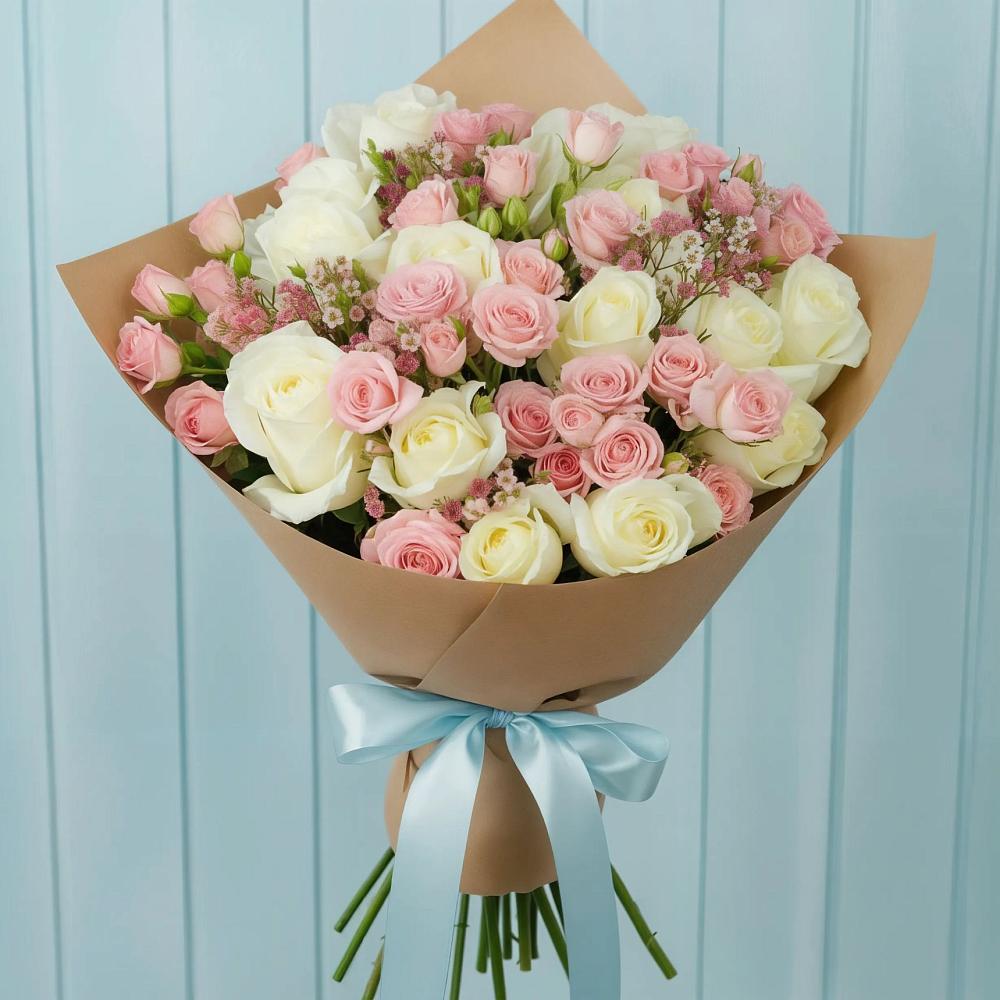 Букет цветов из: Розы в Александровское Томской области