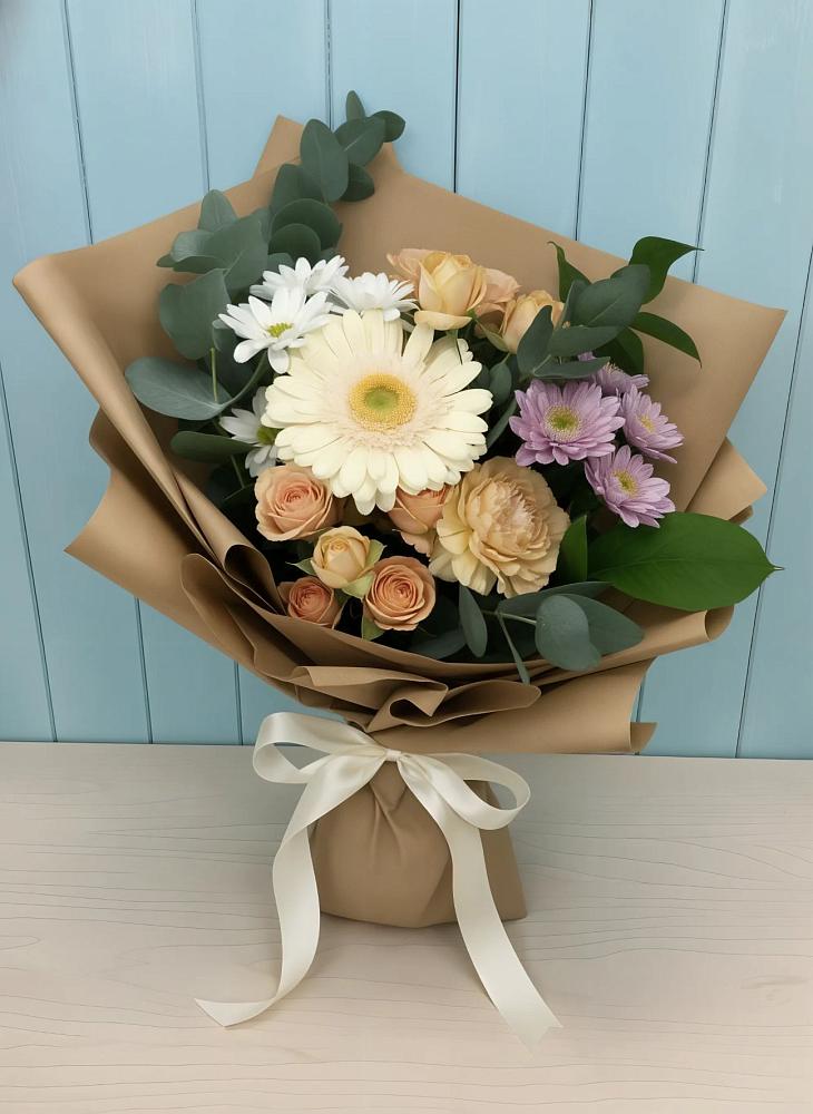 Букет цветов из: Герберы и Хризантемы в Александровское Томской области