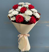 Букет цветов из:  Розы и Хризантемы в Александровское Томской области