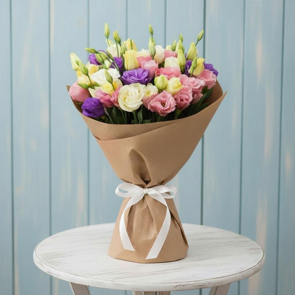 Букет цветов из: Лизиантусы в Александровское Томской области