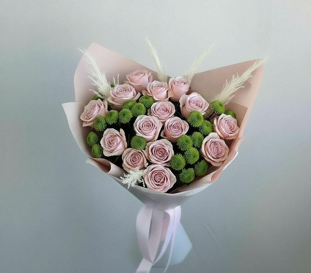 Букет цветов из: Розы и Хризантемы в Александровское Томской области