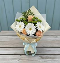 Букет цветов из:  Герберы, Розы и Хризантемы #REPLACE_PRED# Александровское Томской области