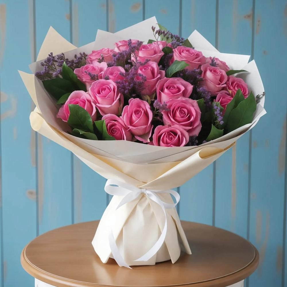 Букет цветов из: Розы в Александровское Томской области