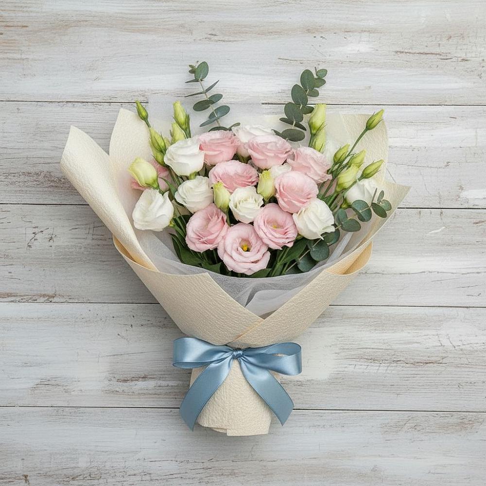 Букет цветов из: Лизиантусы в Александровское Томской области